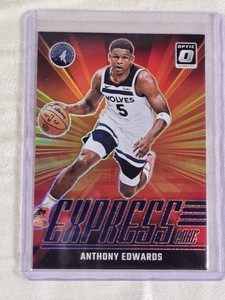 Anthony Edwards 2024-25 Panini Donruss Optic Express Lane Prizm Insert #L4 - Minnesota Timberwolves Basketball Card