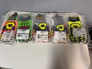 Iron Clad Kong and Iron Clad Industrial Impact Gloves (5 Pair Size XXL)