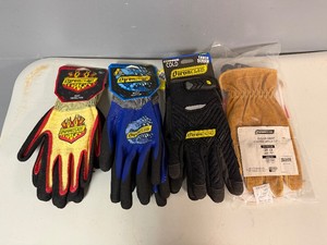 Iron Clad Touchscreen, Heat Resistant, Water Resistant, Leather Driver Cut 5 Gloves (4 Pair Size XL)