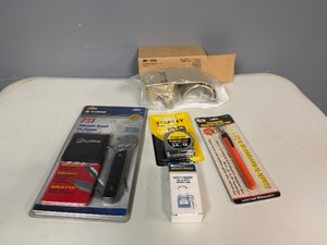 Handy Tools - Padlock, Stanley Tape Measure, Telescoping Magnetic Pickup Tool, 7 in 1 Adjustable Wrench, 3M Box Sealing Tape Dispenser