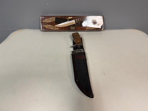 Sharps Cutlery 12.5 Overall Fixed Blade Knife High-Quality Stainless-Steel Blade, Genuine Wood Handle