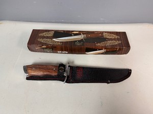 Sharps Cutlery SHP-167PW 12.5 Overall Fixed Blade Knife, Stainless Steel Blade, Genuine Wood Handle