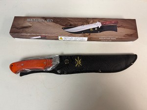 Mountain Man (TDH 245-155) 15 12 Fixed Blade, Satin Finished Blade, Pakka Wood Handle