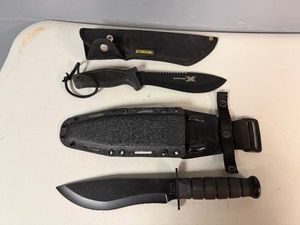 Tactical Fixed-Blade Knives KA-BAR Utility Knife and Schrade Tactical Knife