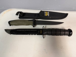 Vietnam War Veterans Memorial Tactical Knife 12 Overall and 11 14 Buck Knife 100 Years