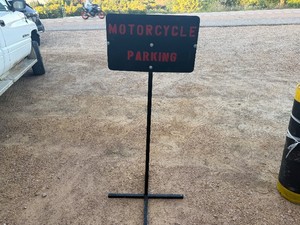 Motorcycle Parking Sign, Metal 20 Wide x 52 Tall