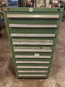 Stanley Vidmar Metal Storage Unit, Weighs 630 lbs, 30 Wide x 27 34 Deep x 59 Tall