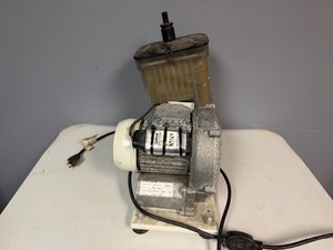 Side-Channel Vacuum Pump with an Electric Motor and Attached Top FilterCanister Housing. Tested Works.