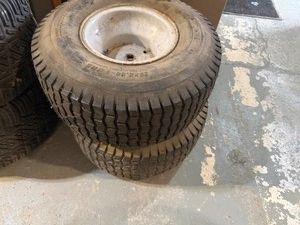 Two Lawn Mower Tires - 20 x 88 - Deli and Carlise with Rims