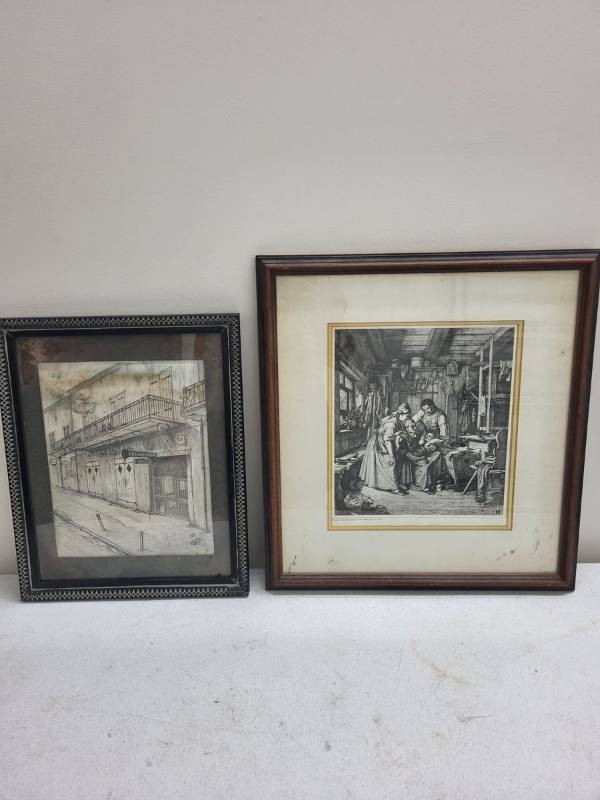 Lot of Framed Wall Art Including Preservation Hall Street Scene