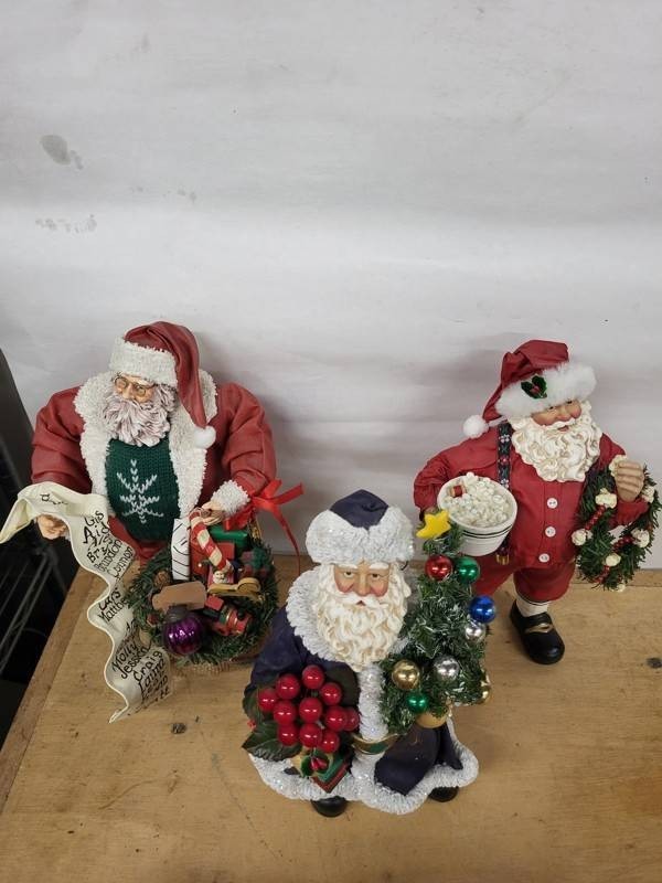 Possible Dreams Clothtique Santa Figures (Lot of 3)