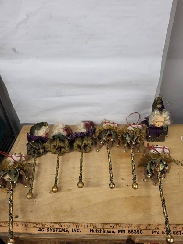 Holiday Jester Ornaments (Lot of 8)