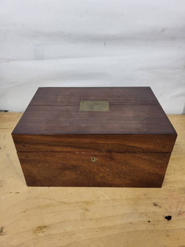 Wooden Jewelry Box With Mirror & Velvet Lining
