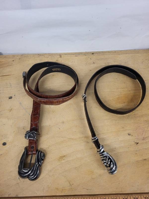 Vicenza Sport Leather Belts (Lot of 2)