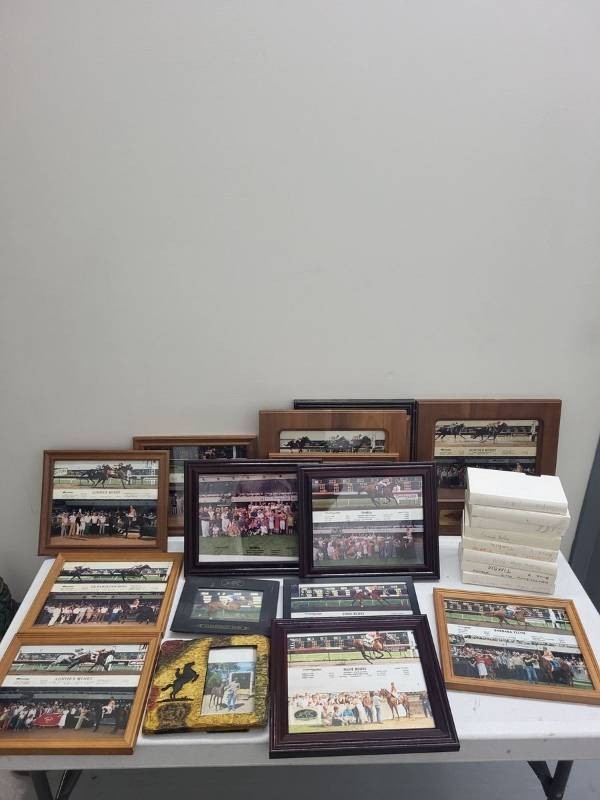 Canterbury Downs Park Horse Racing Winners Circle Framed Photos & VHS Lot