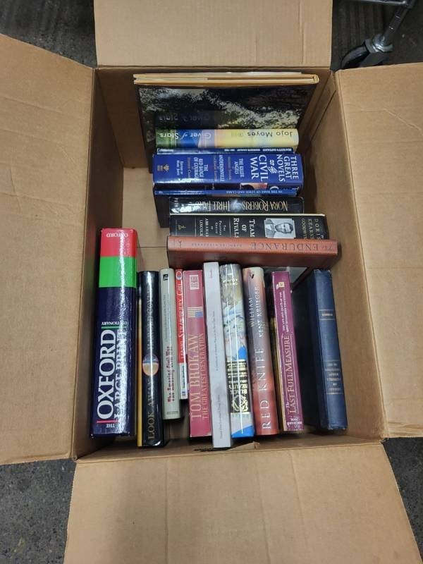Box Lot of Assorted Books - Civil War History, Fiction, Americana, Reference