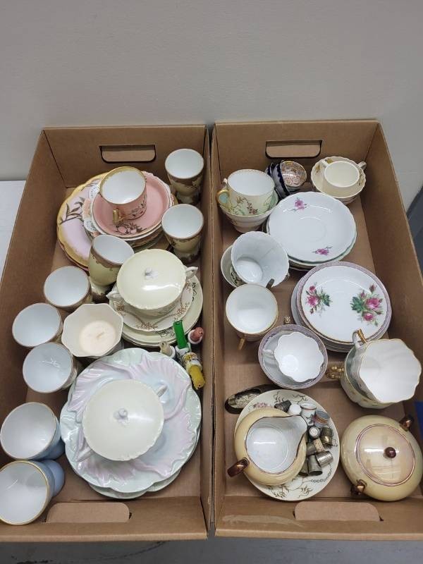 Lot of Vintage Bone China Teacups Saucers Serving Pieces England