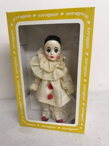 Effanbee Pierrot Clown China Doll in Original Box 7 Inch Vintage