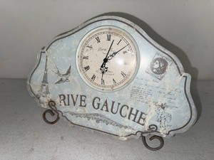 Cottage Accents Paris France Rive Gauche Tabletop Quartz Clock
