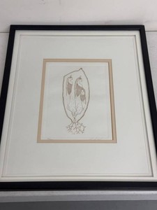 Framed Limited Edition Abstract Figural Etching Print 43125 Signed