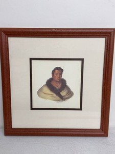 Framed Portrait Print Old Makahs Chief Native American Wall Art