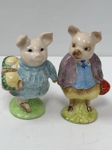 Beswick Beatrix Potter Pigling Bland & Little Pig Robinson Figurines