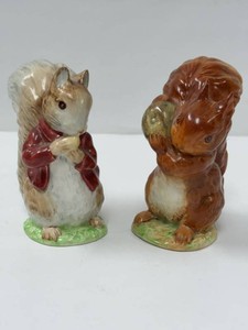 Beswick Beatrix Potter Squirrel Figurines Timmy Tiptoes Nutkin