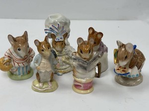 Beswick Beatrix Potter Mouse & Rabbit Porcelain Figurine Collection