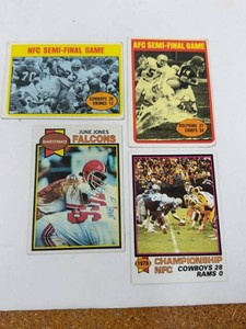 Vintage Topps Football Card Lot June Jones NFL Playoff Highlights