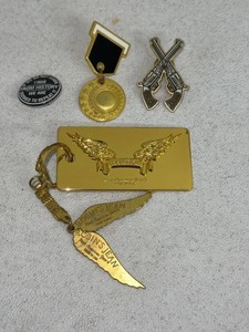 Robins Jean Keychain & Assorted Novelty Pins Political Western