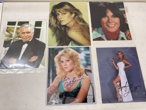 Vintage Signed Celebrity 8x10 Photo Lot Kate Jackson Cheryl Ladd