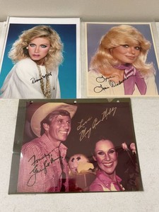 Signed Celebrity Photo Collection Loni Anderson Donna Mills Larry Hagman