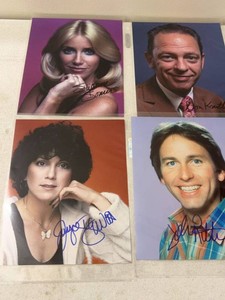 Signed Threes Company Cast Photo Lot Suzanne Somers John Ritter