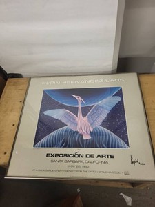 MEXICAN ART  SIGNED LIMITED EDITION Pepn Hernndez Laos Signed 1982 Exposicin de Arte Exhibition Poster  3150  Santa Barbara  Orton Dyslexia Society