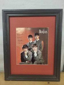The Beatles NEMS Ent. Ltd. Framed Portrait  John Lennon, Paul McCartney, George Harrison & Ringo Starr  Facsimile Signatures