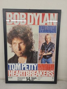BOB DYLAN & TOM PETTY Original September 14, 1987 Mannheim Germany Concert Poster  Dylan & Tom Petty and the Heartbreakers  Show-Specific Poster