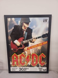 ACDC Razors Edge  Tour Frankfurt 1991 Framed Rare Concert Poster - Original - March 30, 1991 Frankfurt Festhalle Concert Poster - The Razors Edge Tour - Rare Show - Specific German Poster