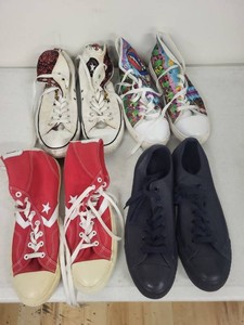 Converse Sneaker Lot Chuck Taylor High Tops Grateful Dead Red Black