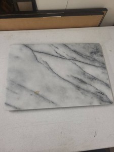 White Gray Marble Serving Board Pastry Slab Countertop Tray 12x8