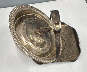 Metallic pot, with carrier stand Old-Time decorUnknown brand