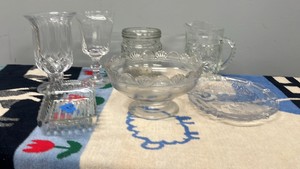 Vintage Mixed Pressed Glassware Collection