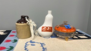 Stoneware Jug, Barbados Golden Rum Bottle, Candy Jar