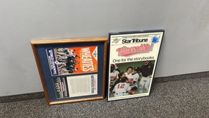 1987 Minnesota Twins World Series Champions Framed Memorabilia Set Wheaties Poster