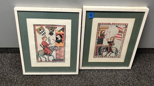 Framed Codex Manesse Prints Medieval Illuminated Manuscript Art
