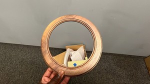 Round Wood Picture Frame Circular Solid Walnut Finish Frame Craft Project