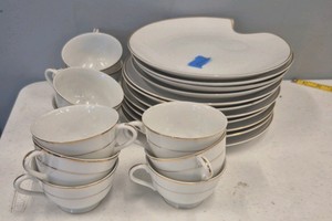 vintage ceramic cups and plates