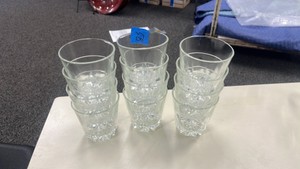 vintage clear glass lowball