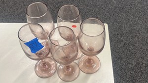 pink wine glasses