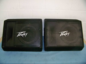 (PAIR) Peavey 112Ti Audio Passive Stage Monitor Speakers