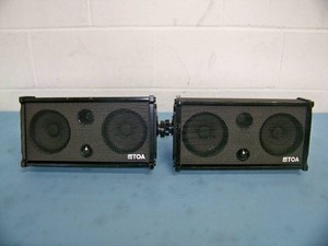 (PAIR) Vintage TOA SM-75 Electronics Compact 2-Way Personal Stage Monitor Loudspeakers